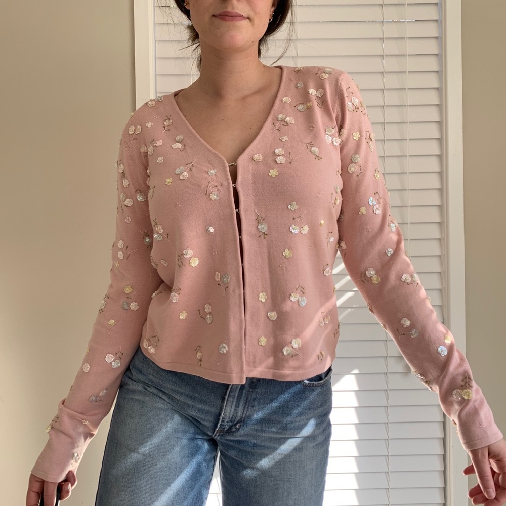 Hand beaded cardigan - Picture 2 of 5